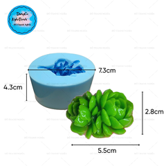 Khuôn Silicon - Sen Đá Nở - 6cm - Chùm Hồng