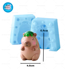 Khuôn Silicon - Động Vật - Capybara 2 Mảnh Đội Rùa