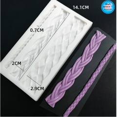 Khuôn Silicon - Viền Chuỗi Dây - Xoắn 3c - 15.2cm