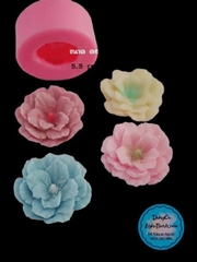 Khuôn Silicon - Hoa Mai Đào - 6cm - Nhụy Tầng