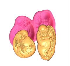 Khuôn Silicon - Ông Thọ Đứng Nghiêng 2 Ông 2 Kiểu