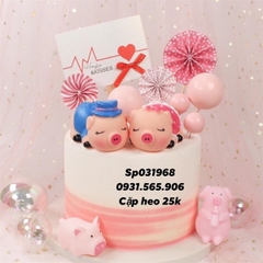 Con Heo - Lợn Nhựa - PKD - Set 2 - Cặp Nằm Ngủ