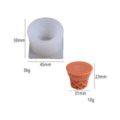 Khuôn Silicon - Cây Kem Xoắn 2c