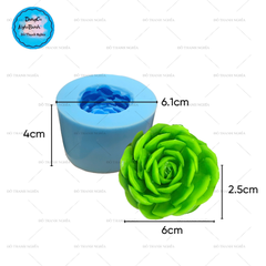 Khuôn Silicon - Sen Đá Nở - 6cm - Ngọc Xoay