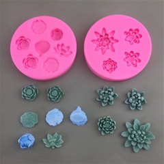 Khuôn Silicon - Hoa Sen Đài Lá Nhỏ 2cm Set 7