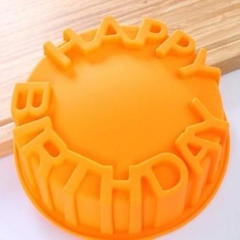 Khuôn Silicon - Đế - Chữ Happy Birthday Tròn 20 Cm