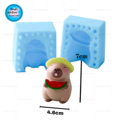 Khuôn Silicon - Động Vật - Capybara 2 Mảnh Dưa Hấu