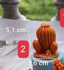 Khuôn Silicon - Sen Đá ĐỨNG  - #2- 3.6x5.1cm - Chùm 3 Khía