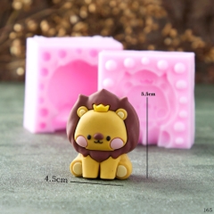 Khuôn Silicon Động Vật Con Sư Tử 2 Mảnh 5.5cm