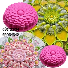 Khuôn Silicon - Đế - Hoa Cúc Tầng 22 Cm Cao 5 Cm
