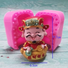 Khuôn Silicon - Ông Thần Tài Túi Vàng Đồng Tiền 2 Mảnh