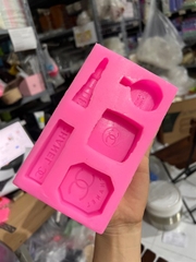 Khuôn Silicon - Trang Điểm - Bộ 5c Chữ Nhật