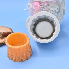 Khuôn Silicon - Chậu Cây - Vỏ Gỗ 5.7cm Cao 8cm