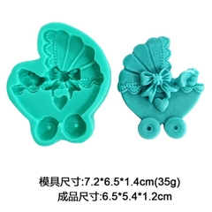 Khuôn Silicon - Em Bé - Xe Nôi 6.2cm