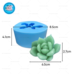 Khuôn Silicon - Sen Đá Nở - 6.5x4cm - Cánh Nhọn