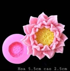 Khuôn Silicon - Hoa Sen - Nhụy Cánh Nhọn 5.5cm