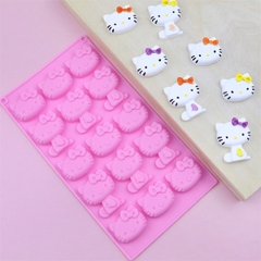 Khuôn Silicon - Mèo Kitty - Mặt Ngồi 15c