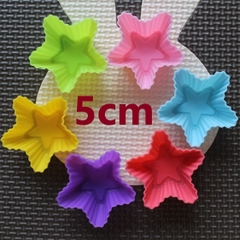 [10 cup] Khuôn Silicon - Cup Set 5cm - M29 - Ngôi Sao Khía 5c