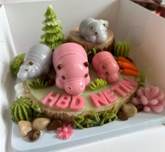Khuôn Silicon - Động Vật - Hà Mã Mẹ 8cm x 6cm