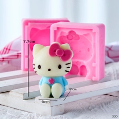 Khuôn Silicon - Mèo Kitty - 2 Mảnh Lớn 7.7cm