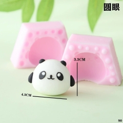 Khuôn Silicon - Động Vật - Gấu Trúc 2 Mảnh 4.3cm Đầu