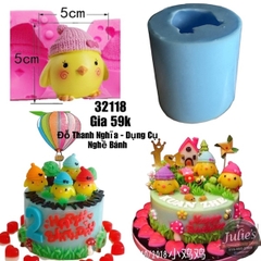 Khuôn Silicon - Động Vật - Con Gà Nón 1 Mảnh