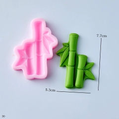 Khuôn Silicon - Lá Cành -Mầm Tre Trúc 7.7cm