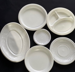 Dĩa Nhựa Oval THH - Sấp 50 Dĩa - 31x22cm Cá