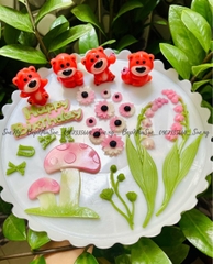 Khuôn Silicon - Động Vật - Gấu Dâu Set 4