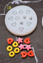 Khuôn Silicon - Bánh Tròn Tim Sao 1.4cm