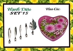 Kim 3D Inox - Bộ 5 - Mẫu 15 Hoa Cúc