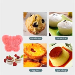[10 cup] Khuôn Silicon - Cup Set 7cm - M10 - Bướm 7.8cm