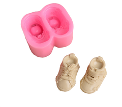 Khuôn Silicon - Em Bé Giày - Đôi Dây Bướm 6.2cm