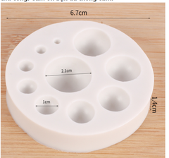 Khuôn Silicon - Chấm - Bi - Hạt Tròn - Vĩ TH 10c