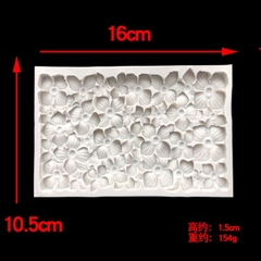 Khuôn Silicon - Viền Mảng Họa Tiết - Cẩm Tú Cầu 16x10.5cm