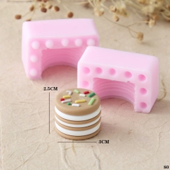 Khuôn Silicon - Bánh Kem - Quy 2 Mảnh