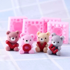 Combo 4 Khuôn Silicon Động Vật - Gấu Chữ Love