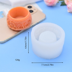 Khuôn Silicon - Chậu Cây - Vỏ Họa Tiết 6cm Cao 3.5cm