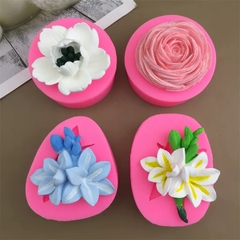 Khuôn Silicon - Hoa Hồng Nở - Hoa Hồng Nhiều Lớp 6.1cm