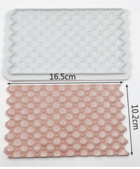 Khuôn Silicon - Viền Mảng 2D - Tứ Giác Chấm 16x10cm