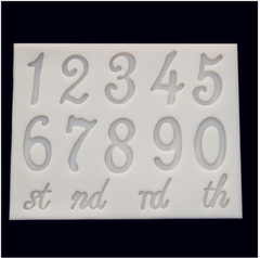 Khuôn Silicon - Số 0-9 - Nghiêng