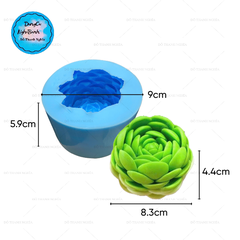 Khuôn Silicon - Sen Đá Nở - 10cm - Sen Ngọc L7