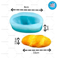 Khuôn Silicon - Bánh Mì Gối 8cm
