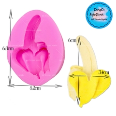 Khuôn Silicon - Trái Cây - Chuối Lột 6cm