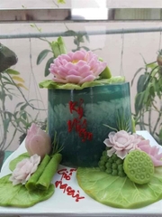 Khuôn Silicon - Hoa Sen Thái Nở - 10.5cm - Nhụy