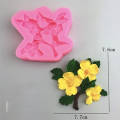 Khuôn Silicon - Chùm Hoa Cúc - Kèm Lá 9cm