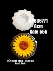 Khuôn Silicon - Hoa Hướng Dương - 7.9cm Khuôn Trắng