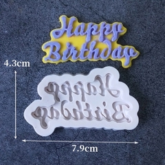 Khuôn Silicon - Chữ Happy - Uốn