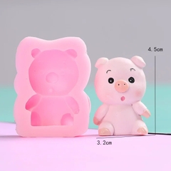 Khuôn Silicon Động Vật Con Heo 4.5cm