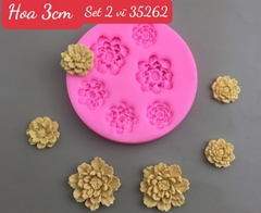 Khuôn Silicon - Hoa Mẫu Đơn - Vĩ Set 2